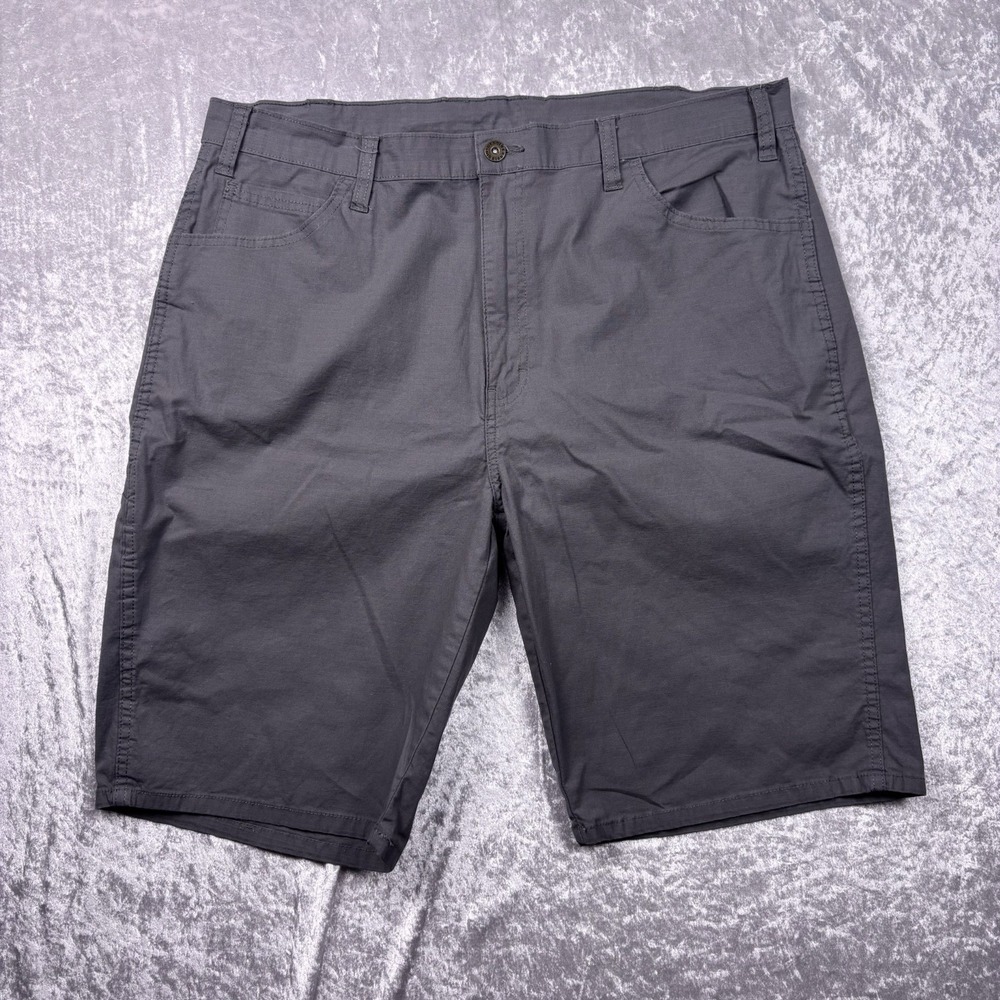 Genuine Dickies Mens Gray Ripstop Carpenter Shorts Size 38 Workwear C403789